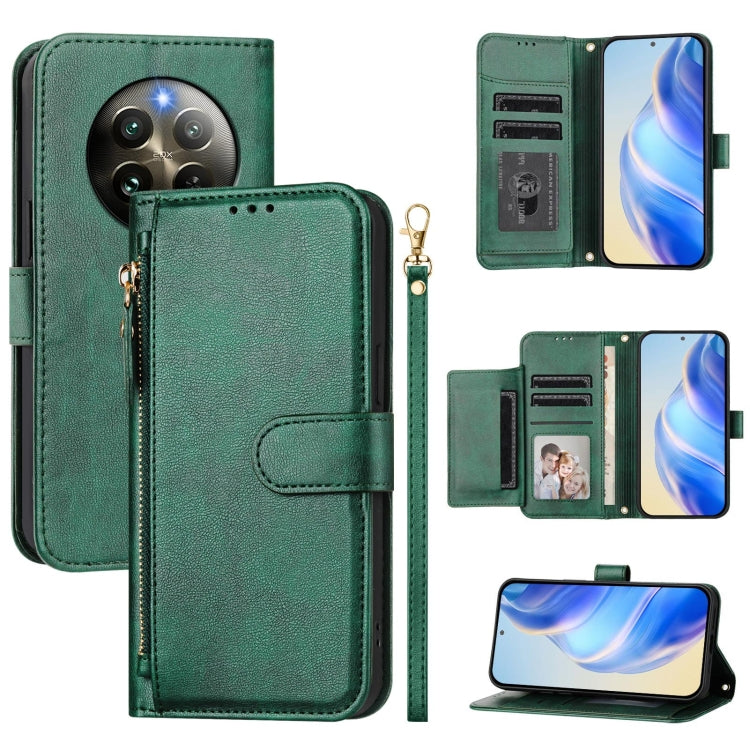 Multi-Card Slots Zipper Wallet Leather Phone Case, For Realme 14 / 14T 5G, For Realme P3 Ultra 5G, For Realme P3 5G / Realme Neo7x, For Realme 14 Pro+, For Realme GT 7 Pro, For Realme C63 5G Global, For Realme Note 60 4G Global / C61 India             ...