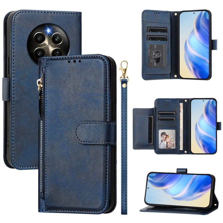 Multi-Card Slots Zipper Wallet Leather Phone Case, For Realme 14 / 14T 5G, For Realme P3 Ultra 5G, For Realme P3 5G / Realme Neo7x, For Realme 14 Pro+, For Realme GT 7 Pro, For Realme C63 5G Global, For Realme Note 60 4G Global / C61 India             ...