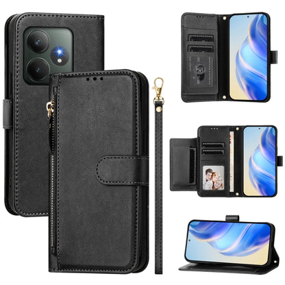 Multi-Card Slots Zipper Wallet Leather Phone Case, For Realme 14 / 14T 5G, For Realme P3 Ultra 5G, For Realme P3 5G / Realme Neo7x, For Realme 14 Pro+, For Realme GT 7 Pro, For Realme C63 5G Global, For Realme Note 60 4G Global / C61 India             ...