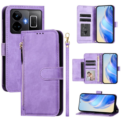 Multi-Card Slots Zipper Wallet Leather Phone Case, For Realme 11 5G Global / 11x 5G / C67 India, For Realme 11 4G Global, For Realme GT3 / GT5 240W, For Realme Narzo 60 Pro, For Realme C65 4G Global, For Realme C55 4G Global / Narzo N55                ...