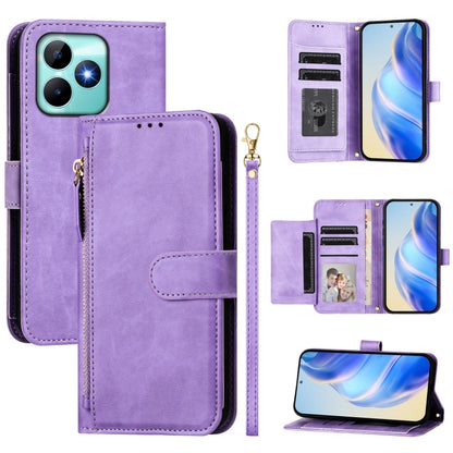 Multi-Card Slots Zipper Wallet Leather Phone Case, For Realme 14 / 14T 5G, For Realme P3 Ultra 5G, For Realme P3 5G / Realme Neo7x, For Realme 14 Pro+, For Realme GT 7 Pro, For Realme C63 5G Global, For Realme Note 60 4G Global / C61 India             ...