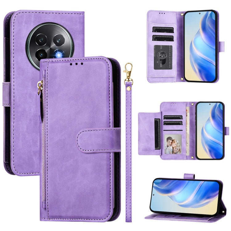 Multi-Card Slots Zipper Wallet Leather Phone Case, For Realme 14 / 14T 5G, For Realme P3 Ultra 5G, For Realme P3 5G / Realme Neo7x, For Realme 14 Pro+, For Realme GT 7 Pro, For Realme C63 5G Global, For Realme Note 60 4G Global / C61 India             ...