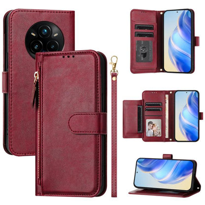 Multi-Card Slots Zipper Wallet Leather Phone Case, For Realme 14 / 14T 5G, For Realme P3 Ultra 5G, For Realme P3 5G / Realme Neo7x, For Realme 14 Pro+, For Realme GT 7 Pro, For Realme C63 5G Global, For Realme Note 60 4G Global / C61 India             ...