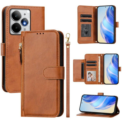 Multi-Card Slots Zipper Wallet Leather Phone Case, For Realme P4 Power 5G, For Realme Note 80 4G, For Realme C83 5G / C85 5G / 15x 5G India, For Realme 16 5G, For Realme 16 Pro+ 5G, For Realme 16 Pro 5G, For Realme Note 70 4G / Note 70T 4G / C71 4G    ...