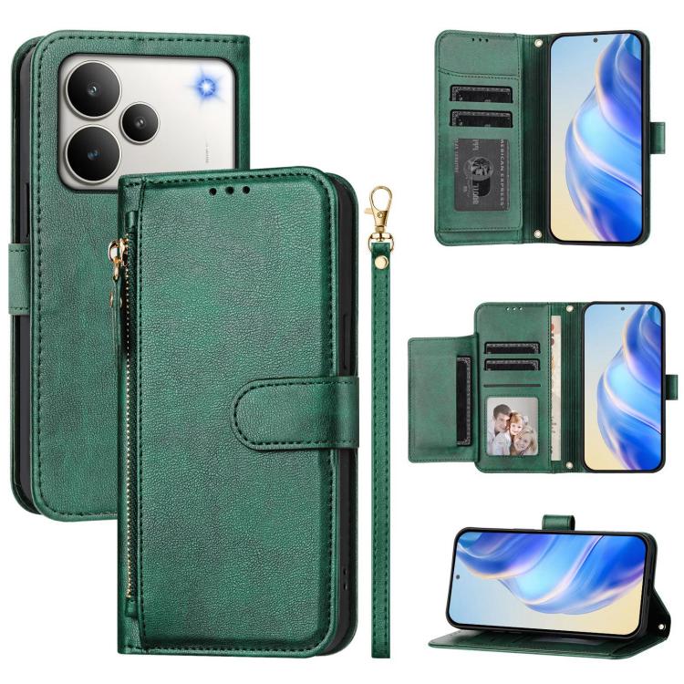 Multi-Card Slots Zipper Wallet Leather Phone Case, For Realme P4 Power 5G, For Realme Note 80 4G, For Realme C83 5G / C85 5G / 15x 5G India, For Realme 16 5G, For Realme 16 Pro+ 5G, For Realme 16 Pro 5G, For Realme Note 70 4G / Note 70T 4G / C71 4G    ...
