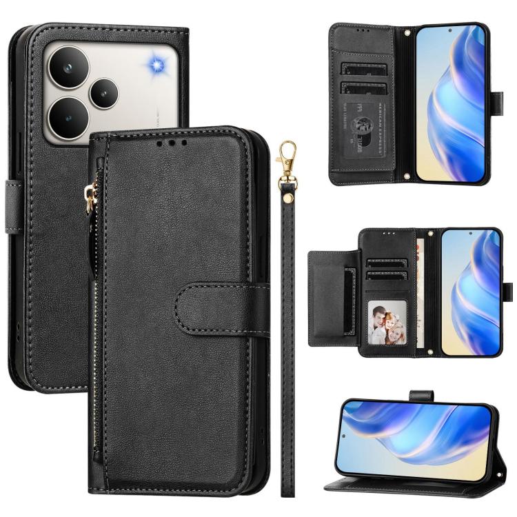 Multi-Card Slots Zipper Wallet Leather Phone Case, For Realme P4 Power 5G, For Realme Note 80 4G, For Realme C83 5G / C85 5G / 15x 5G India, For Realme 16 5G, For Realme 16 Pro+ 5G, For Realme 16 Pro 5G, For Realme Note 70 4G / Note 70T 4G / C71 4G    ...