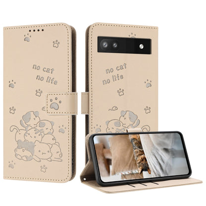 Embossed Kitten Phone Leather Case with Lanyard, For Google Pixel 11 Pro XL, For Google Pixel 11 / 11 Pro, For Google Pixel 10a, For Google Pixel 10 Pro XL, For Google Pixel 10 / 10 Pro, For Google Pixel 9a, For Google Pixel 9 Pro XL                   ...
