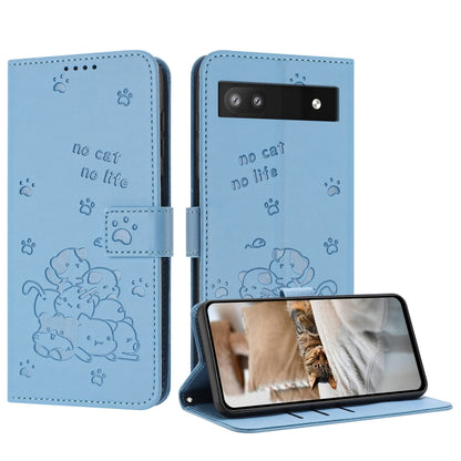 Embossed Kitten Phone Leather Case with Lanyard, For Google Pixel 11 Pro XL, For Google Pixel 11 / 11 Pro, For Google Pixel 10a, For Google Pixel 10 Pro XL, For Google Pixel 10 / 10 Pro, For Google Pixel 9a, For Google Pixel 9 Pro XL                   ...