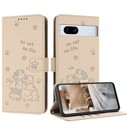 Embossed Kitten Phone Leather Case with Lanyard, For Google Pixel 11 Pro XL, For Google Pixel 11 / 11 Pro, For Google Pixel 10a, For Google Pixel 10 Pro XL, For Google Pixel 10 / 10 Pro, For Google Pixel 9a, For Google Pixel 9 Pro XL                   ...