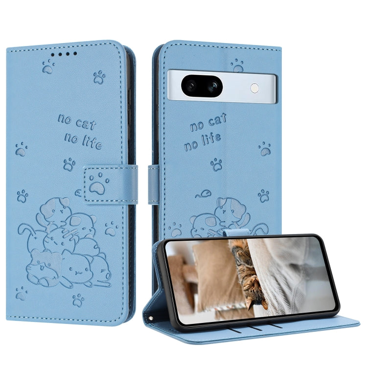 Embossed Kitten Phone Leather Case with Lanyard, For Google Pixel 11 Pro XL, For Google Pixel 11 / 11 Pro, For Google Pixel 10a, For Google Pixel 10 Pro XL, For Google Pixel 10 / 10 Pro, For Google Pixel 9a, For Google Pixel 9 Pro XL                   ...