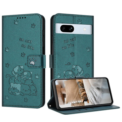 Embossed Kitten Phone Leather Case with Lanyard, For Google Pixel 11 Pro XL, For Google Pixel 11 / 11 Pro, For Google Pixel 10a, For Google Pixel 10 Pro XL, For Google Pixel 10 / 10 Pro, For Google Pixel 9a, For Google Pixel 9 Pro XL                   ...