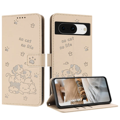 Embossed Kitten Phone Leather Case with Lanyard, For Google Pixel 11 Pro XL, For Google Pixel 11 / 11 Pro, For Google Pixel 10a, For Google Pixel 10 Pro XL, For Google Pixel 10 / 10 Pro, For Google Pixel 9a, For Google Pixel 9 Pro XL                   ...