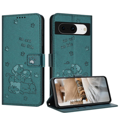 Embossed Kitten Phone Leather Case with Lanyard, For Google Pixel 11 Pro XL, For Google Pixel 11 / 11 Pro, For Google Pixel 10a, For Google Pixel 10 Pro XL, For Google Pixel 10 / 10 Pro, For Google Pixel 9a, For Google Pixel 9 Pro XL                   ...