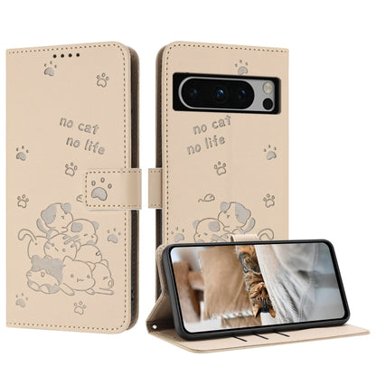 Embossed Kitten Phone Leather Case with Lanyard, For Google Pixel 11 Pro XL, For Google Pixel 11 / 11 Pro, For Google Pixel 10a, For Google Pixel 10 Pro XL, For Google Pixel 10 / 10 Pro, For Google Pixel 9a, For Google Pixel 9 Pro XL                   ...