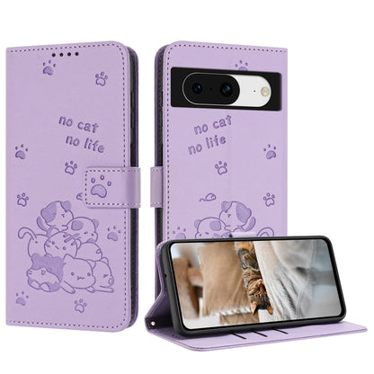 Embossed Kitten Phone Leather Case with Lanyard, For Google Pixel 11 Pro XL, For Google Pixel 11 / 11 Pro, For Google Pixel 10a, For Google Pixel 10 Pro XL, For Google Pixel 10 / 10 Pro, For Google Pixel 9a, For Google Pixel 9 Pro XL                   ...