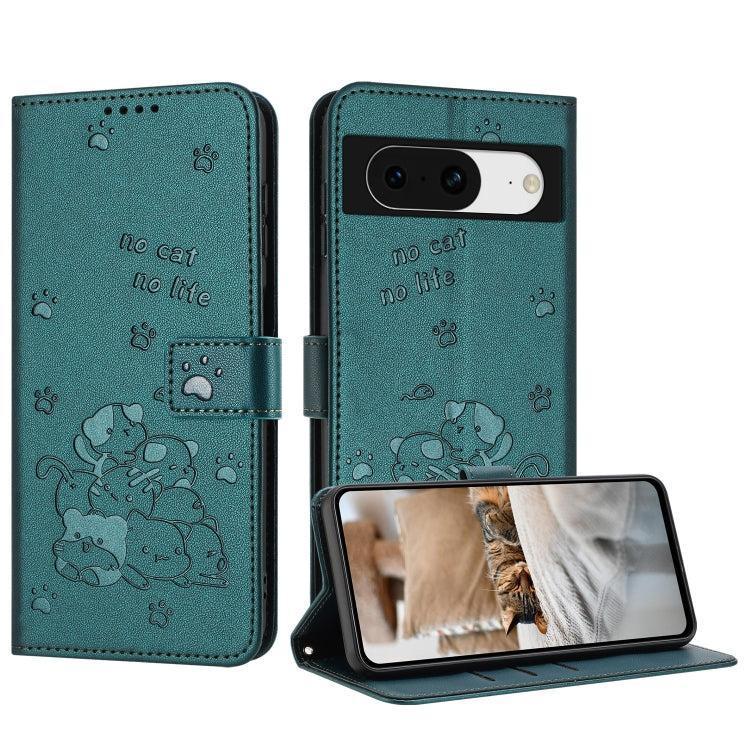 Embossed Kitten Phone Leather Case with Lanyard, For Google Pixel 11 Pro XL, For Google Pixel 11 / 11 Pro, For Google Pixel 10a, For Google Pixel 10 Pro XL, For Google Pixel 10 / 10 Pro, For Google Pixel 9a, For Google Pixel 9 Pro XL                   ...