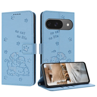 Embossed Kitten Phone Leather Case with Lanyard, For Google Pixel 11 Pro XL, For Google Pixel 11 / 11 Pro, For Google Pixel 10a, For Google Pixel 10 Pro XL, For Google Pixel 10 / 10 Pro, For Google Pixel 9a, For Google Pixel 9 Pro XL                   ...