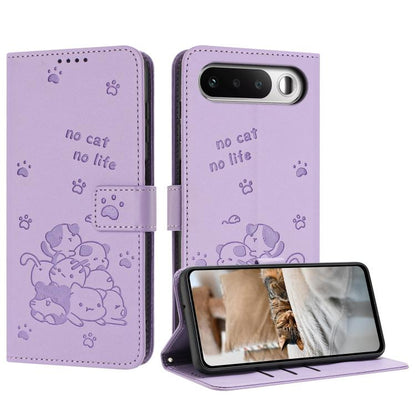 Embossed Kitten Phone Leather Case with Lanyard, For Realme C100 / 100i / 100x 4G, For Realme P4 Power 5G, For Realme 16 5G, For Realme 16 Pro+ 5G, For Realme 16 Pro 5G, For Realme C85 5G / 15x  5G India, For Realme C85 Pro 4G, For Realme 15T 5G       ...