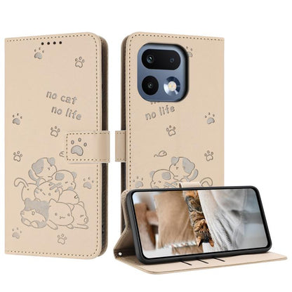Embossed Kitten Phone Leather Case with Lanyard, For Realme C100 / 100i / 100x 4G, For Realme P4 Power 5G, For Realme 16 5G, For Realme 16 Pro+ 5G, For Realme 16 Pro 5G, For Realme C85 5G / 15x  5G India, For Realme C85 Pro 4G, For Realme 15T 5G       ...