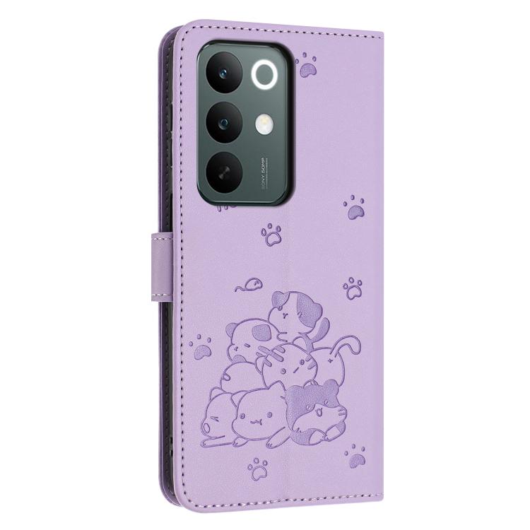 Embossed Kitten Phone Leather Case with Lanyard, For Realme C100 / 100i / 100x 4G, For Realme P4 Power 5G, For Realme 16 5G, For Realme 16 Pro+ 5G, For Realme 16 Pro 5G, For Realme C85 5G / 15x  5G India, For Realme C85 Pro 4G, For Realme 15T 5G       ...