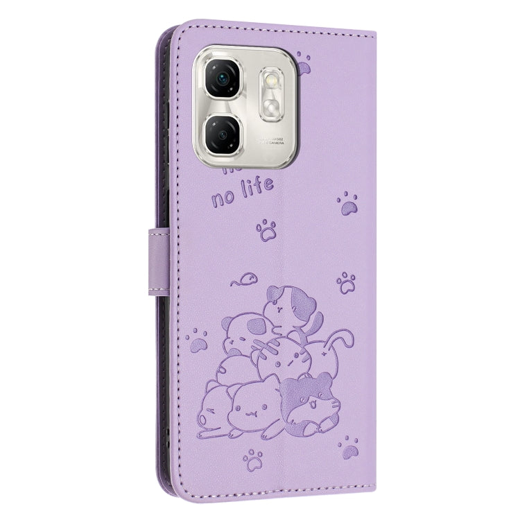 Embossed Kitten Phone Leather Case with Lanyard, For Infinix Smart 9 5G / Hot 50i 5G, For Infinix Hot 50 Pro+ 4G, For Infinix Hot 50 4G, For Infinix Hot 50 5G, For Infinix Zero 40 4G / Zero 40 5G, For Infinix Note 40X 5G, For Infinix Note 40 5G        ...