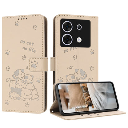 Embossed Kitten Phone Leather Case with Lanyard, For Infinix Smart 9 5G / Hot 50i 5G, For Infinix Hot 50 Pro+ 4G, For Infinix Hot 50 4G, For Infinix Hot 50 5G, For Infinix Zero 40 4G / Zero 40 5G, For Infinix Note 40X 5G, For Infinix Note 40 5G        ...