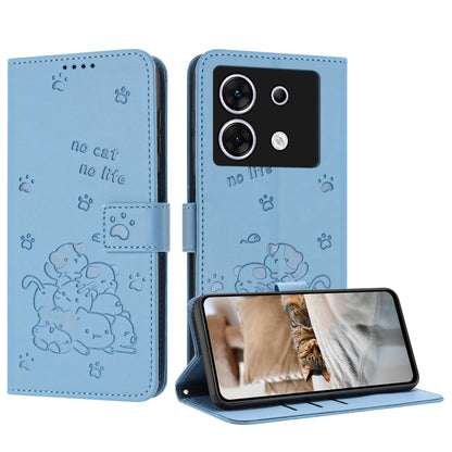 Embossed Kitten Phone Leather Case with Lanyard, For Infinix Smart 9 5G / Hot 50i 5G, For Infinix Hot 50 Pro+ 4G, For Infinix Hot 50 4G, For Infinix Hot 50 5G, For Infinix Zero 40 4G / Zero 40 5G, For Infinix Note 40X 5G, For Infinix Note 40 5G        ...