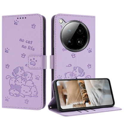 Embossed Kitten Phone Leather Case with Lanyard, For Infinix Smart 9 5G / Hot 50i 5G, For Infinix Hot 50 Pro+ 4G, For Infinix Hot 50 4G, For Infinix Hot 50 5G, For Infinix Zero 40 4G / Zero 40 5G, For Infinix Note 40X 5G, For Infinix Note 40 5G        ...