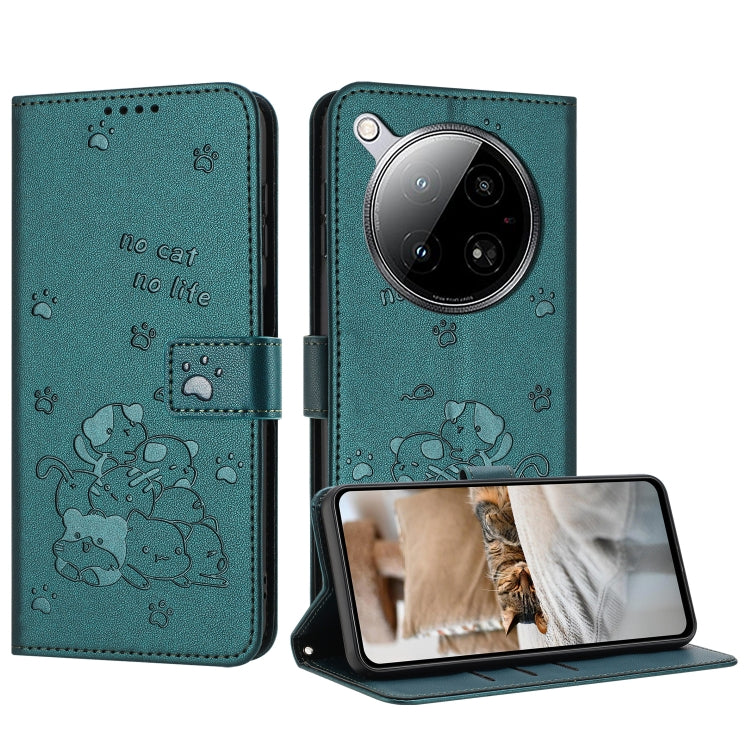 Embossed Kitten Phone Leather Case with Lanyard, For Infinix Smart 9 5G / Hot 50i 5G, For Infinix Hot 50 Pro+ 4G, For Infinix Hot 50 4G, For Infinix Hot 50 5G, For Infinix Zero 40 4G / Zero 40 5G, For Infinix Note 40X 5G, For Infinix Note 40 5G        ...