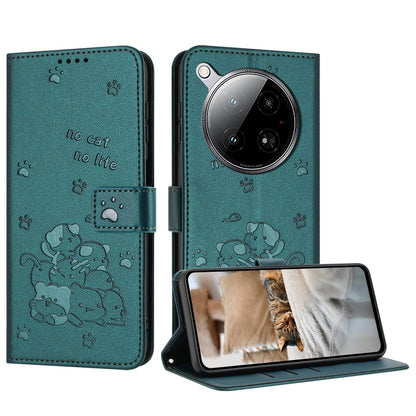 Embossed Kitten Phone Leather Case with Lanyard, For Infinix Smart 9 5G / Hot 50i 5G, For Infinix Hot 50 Pro+ 4G, For Infinix Hot 50 4G, For Infinix Hot 50 5G, For Infinix Zero 40 4G / Zero 40 5G, For Infinix Note 40X 5G, For Infinix Note 40 5G        ...