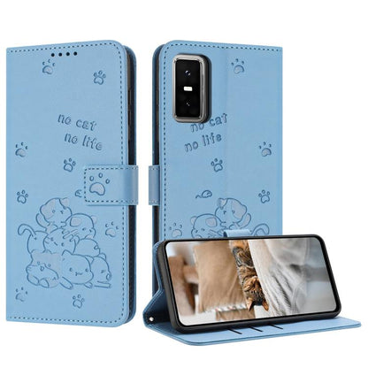 Embossed Kitten Phone Leather Case with Lanyard, For Infinix GT 50 Pro 5G, For Infinix Hot 70 5G, For Infinix Note Edge 5G, For Infinix Smart 20 4G, For Infinix Note 60 / 60 Pro 5G, For Infinix Hot 60 4G / Hot 60i 4G, For Infinix Hot 60 Pro+ 4G        ...