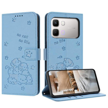 Embossed Kitten Phone Leather Case with Lanyard, For Infinix GT 50 Pro 5G, For Infinix Hot 70 5G, For Infinix Note Edge 5G, For Infinix Smart 20 4G, For Infinix Note 60 / 60 Pro 5G, For Infinix Hot 60 4G / Hot 60i 4G, For Infinix Hot 60 Pro+ 4G        ...