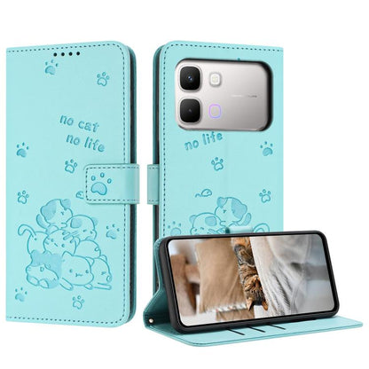 Embossed Kitten Phone Leather Case with Lanyard, For Infinix GT 50 Pro 5G, For Infinix Hot 70 5G, For Infinix Note Edge 5G, For Infinix Smart 20 4G, For Infinix Note 60 / 60 Pro 5G, For Infinix Hot 60 4G / Hot 60i 4G, For Infinix Hot 60 Pro+ 4G        ...