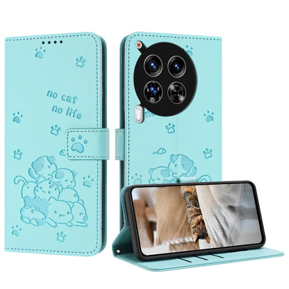 Embossed Kitten Phone Leather Case with Lanyard, For Tecno Camon 40 Premier, For Tecno Camon 40 4G, For Tecno Camon 40 Pro 5G, For Tecno Spark 30C 5G / Pop 9 5G, For Tecno Camon 30S, For Tecno Spark 30 5G, For Tecno Spark 30 Pro, For Tecno Spark 30 4G ...