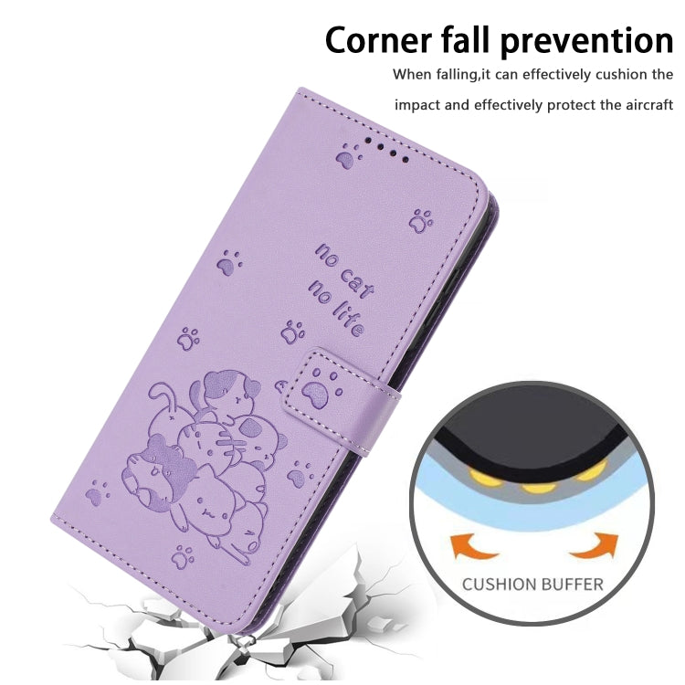 Embossed Kitten Phone Leather Case with Lanyard, For Tecno Spark 20 Pro+ 4G, For Tecno Spark 20 Pro, For Tecno Spark Go 2024 4G, For Tecno Pova 5 Pro, For Tecno Pova 5, For Tecno Camon 20 Premier, For Tecno Camon 20 Pro 5G                              ...