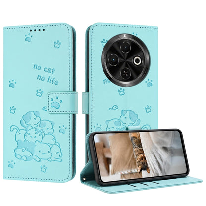 Embossed Kitten Phone Leather Case with Lanyard, For Tecno Camon 40 Premier, For Tecno Camon 40 4G, For Tecno Camon 40 Pro 5G, For Tecno Spark 30C 5G / Pop 9 5G, For Tecno Camon 30S, For Tecno Spark 30 5G, For Tecno Spark 30 Pro, For Tecno Spark 30 4G ...