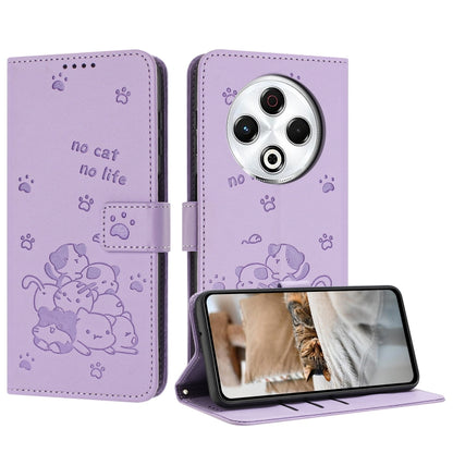 Embossed Kitten Phone Leather Case with Lanyard, For Tecno Camon 40 Premier, For Tecno Camon 40 4G, For Tecno Camon 40 Pro 5G, For Tecno Spark 30C 5G / Pop 9 5G, For Tecno Camon 30S, For Tecno Spark 30 5G, For Tecno Spark 30 Pro, For Tecno Spark 30 4G ...