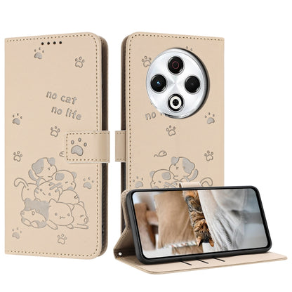Embossed Kitten Phone Leather Case with Lanyard, For Tecno Camon 40 Premier, For Tecno Camon 40 4G, For Tecno Camon 40 Pro 5G, For Tecno Spark 30C 5G / Pop 9 5G, For Tecno Camon 30S, For Tecno Spark 30 5G, For Tecno Spark 30 Pro, For Tecno Spark 30 4G ...