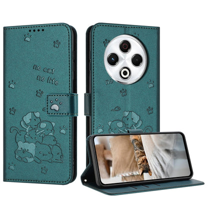 Embossed Kitten Phone Leather Case with Lanyard, For Tecno Camon 40 Premier, For Tecno Camon 40 4G, For Tecno Camon 40 Pro 5G, For Tecno Spark 30C 5G / Pop 9 5G, For Tecno Camon 30S, For Tecno Spark 30 5G, For Tecno Spark 30 Pro, For Tecno Spark 30 4G ...