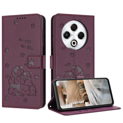 Embossed Kitten Phone Leather Case with Lanyard, For Tecno Camon 40 Premier, For Tecno Camon 40 4G, For Tecno Camon 40 Pro 5G, For Tecno Spark 30C 5G / Pop 9 5G, For Tecno Camon 30S, For Tecno Spark 30 5G, For Tecno Spark 30 Pro, For Tecno Spark 30 4G ...