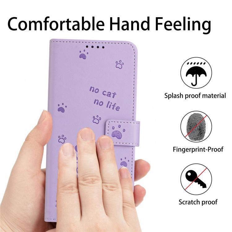 Embossed Kitten Phone Leather Case with Lanyard, For Tecno Camon 40 Premier, For Tecno Camon 40 4G, For Tecno Camon 40 Pro 5G, For Tecno Spark 30C 5G / Pop 9 5G, For Tecno Camon 30S, For Tecno Spark 30 5G, For Tecno Spark 30 Pro, For Tecno Spark 30 4G ...