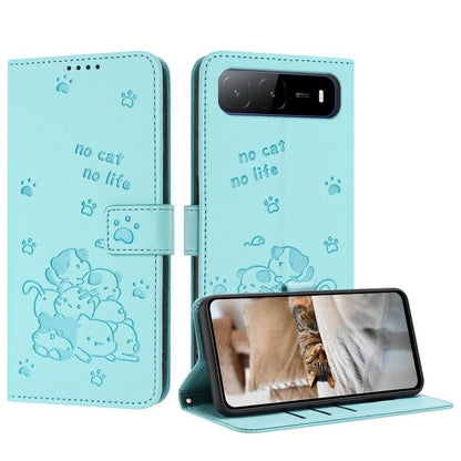 Embossed Kitten Phone Leather Case with Lanyard, For Tecno Camon 40 Premier, For Tecno Camon 40 4G, For Tecno Camon 40 Pro 5G, For Tecno Spark 30C 5G / Pop 9 5G, For Tecno Camon 30S, For Tecno Spark 30 5G, For Tecno Spark 30 Pro, For Tecno Spark 30 4G ...