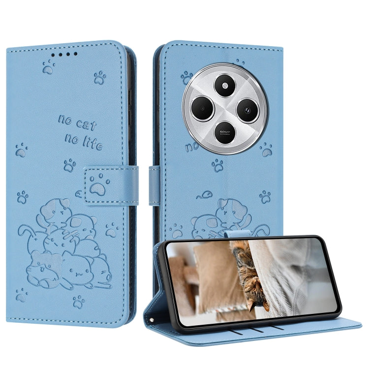 Embossed Kitten Phone Leather Case with Lanyard, For Redmi Turbo 4 / Xiaomi Poco X7 Pro, For Redmi K80 / K80 Pro, For Redmi Note 14 4G 163.25mm, For Redmi Note 14 5G, For Redmi Note 14 Pro 5G, For Redmi 14C 4G, For Redmi 13 4G / 5G / Note 13R 5G       ...