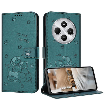 Embossed Kitten Phone Leather Case with Lanyard, For Redmi Turbo 4 / Xiaomi Poco X7 Pro, For Redmi K80 / K80 Pro, For Redmi Note 14 4G 163.25mm, For Redmi Note 14 5G, For Redmi Note 14 Pro 5G, For Redmi 14C 4G, For Redmi 13 4G / 5G / Note 13R 5G       ...