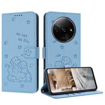 Embossed Kitten Phone Leather Case with Lanyard, For Redmi Turbo 4 / Xiaomi Poco X7 Pro, For Redmi K80 / K80 Pro, For Redmi Note 14 4G 163.25mm, For Redmi Note 14 5G, For Redmi Note 14 Pro 5G, For Redmi 14C 4G, For Redmi 13 4G / 5G / Note 13R 5G       ...