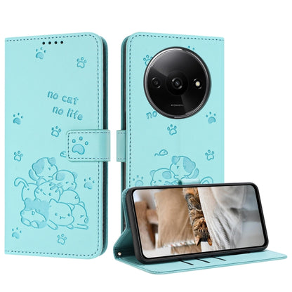 Embossed Kitten Phone Leather Case with Lanyard, For Redmi Turbo 4 / Xiaomi Poco X7 Pro, For Redmi K80 / K80 Pro, For Redmi Note 14 4G 163.25mm, For Redmi Note 14 5G, For Redmi Note 14 Pro 5G, For Redmi 14C 4G, For Redmi 13 4G / 5G / Note 13R 5G       ...