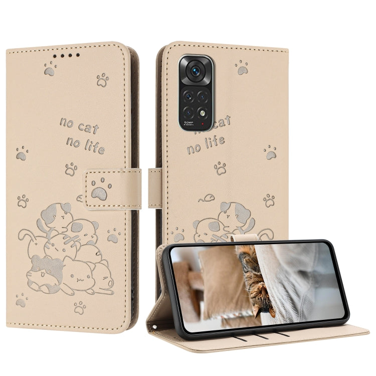 Embossed Kitten Phone Leather Case with Lanyard, For Redmi K60 Ultra, For Redmi 12 4G / Note 12R, For Redmi Note 12 Turbo, For Redmi Note 12S 4G Global, For Redmi Note 12 Pro 4G, For Redmi Note 12 4G Global, For Redmi 11A 4G Global                     ...