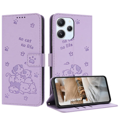 Embossed Kitten Phone Leather Case with Lanyard, For Redmi K60 Ultra, For Redmi 12 4G / Note 12R, For Redmi Note 12 Turbo, For Redmi Note 12S 4G Global, For Redmi Note 12 Pro 4G, For Redmi Note 12 4G Global, For Redmi 11A 4G Global                     ...