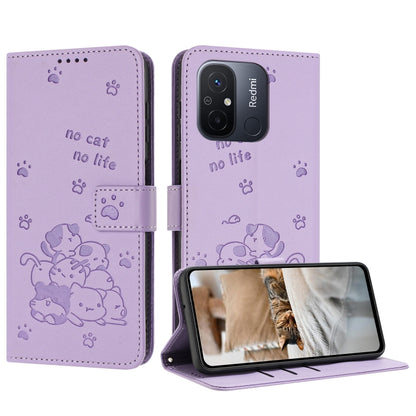 Embossed Kitten Phone Leather Case with Lanyard, For Redmi K60 Ultra, For Redmi 12 4G / Note 12R, For Redmi Note 12 Turbo, For Redmi Note 12S 4G Global, For Redmi Note 12 Pro 4G, For Redmi Note 12 4G Global, For Redmi 11A 4G Global                     ...