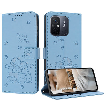 Embossed Kitten Phone Leather Case with Lanyard, For Redmi K60 Ultra, For Redmi 12 4G / Note 12R, For Redmi Note 12 Turbo, For Redmi Note 12S 4G Global, For Redmi Note 12 Pro 4G, For Redmi Note 12 4G Global, For Redmi 11A 4G Global                     ...